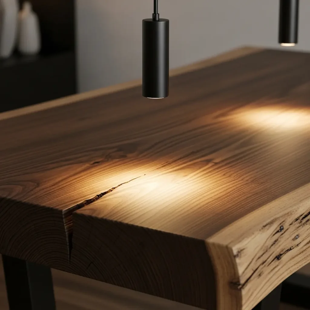 Rustic home decor ideas showcasing the blend of rustic reclaimed wood with sleek, modern black metal hardware for a balanced look.