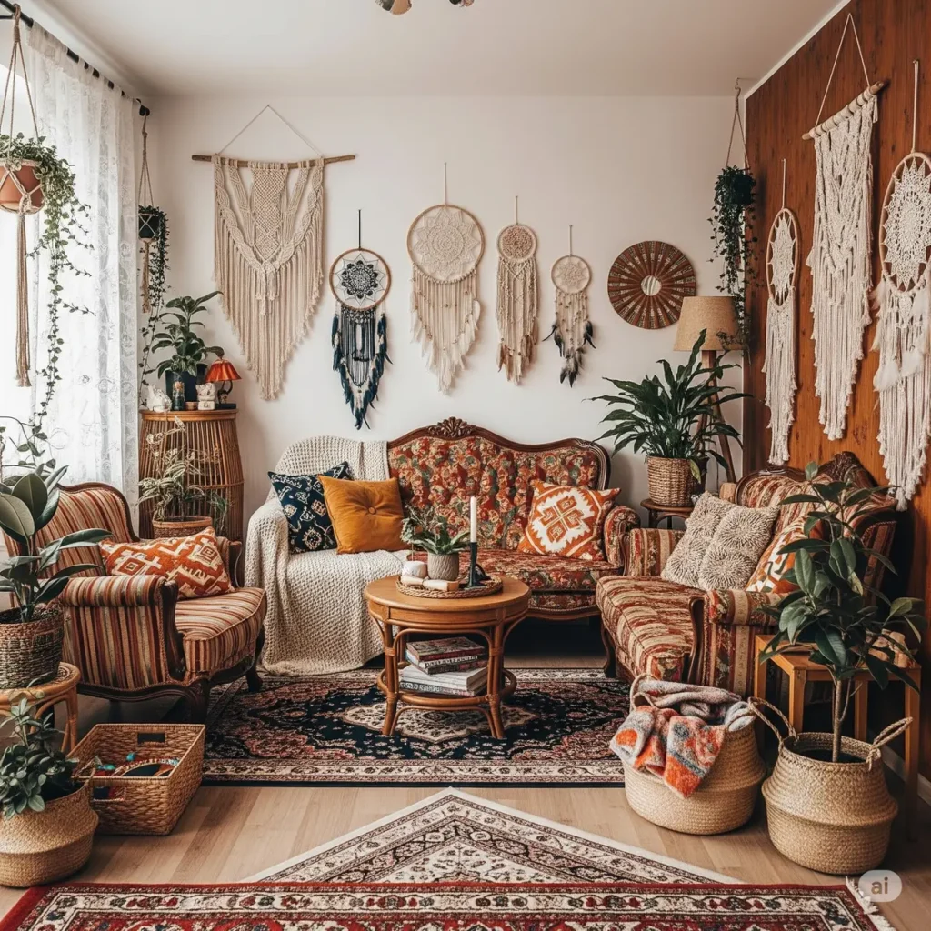 boho-style home decoration