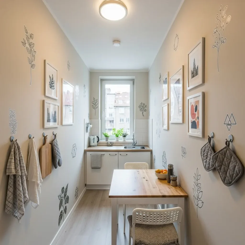 Kitchen wall decor ideas for apartments using renter friendly decor