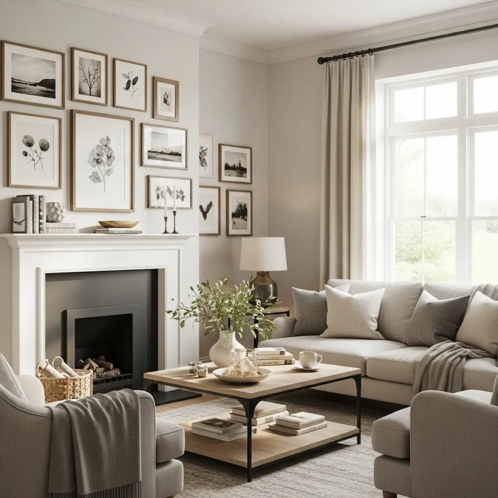  Wall decor ideas for living room with a cozy and balanced look
