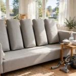 couch cleaning — deep cleaning a fabric sofa at home