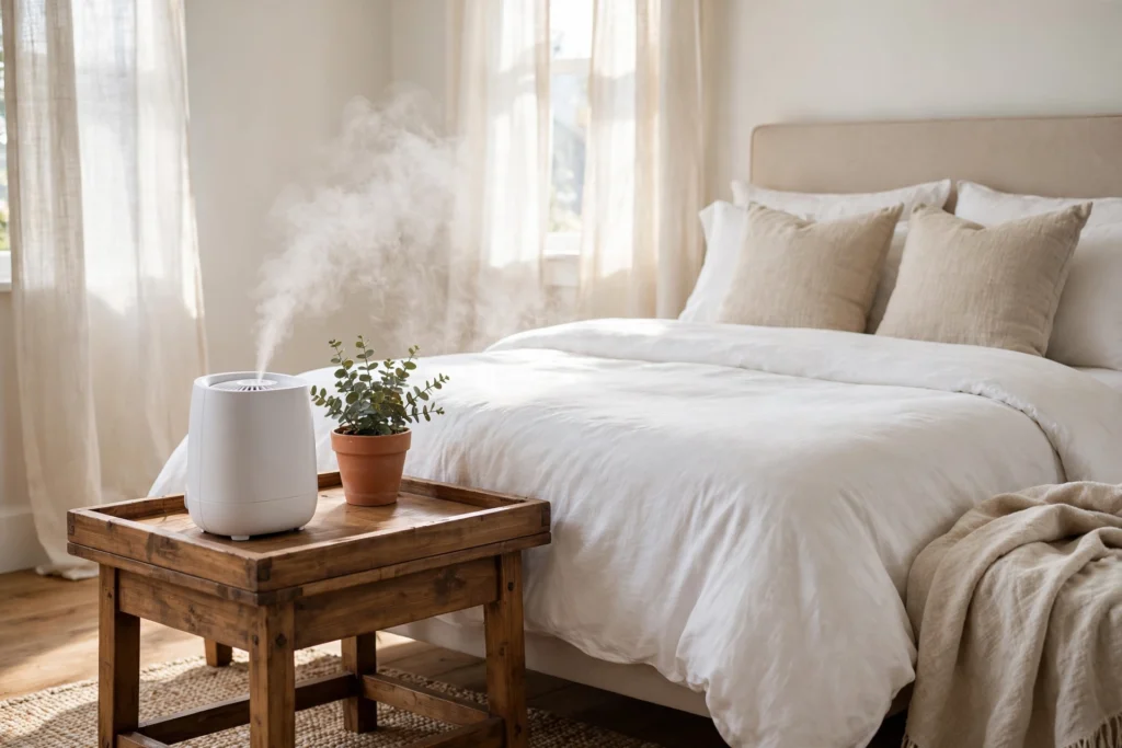 Where to place a humidifier in the bedroom for best results